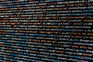 WordPress website development on screen