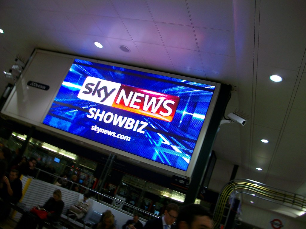 Digital advertising campaign on screen